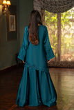 NF-Peacock Blue Silk 2pc Dress