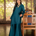 NF-6758 Teal Green Silk Stitched 2pc