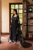 NF-6693 Black Silk long 2pc dress