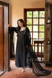 NF-6693 Black Silk long 2pc dress