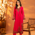 NF-7112 Shocking Pink Sheesha Silk Stitched 2PC