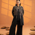 NF-6868 Black Raw Silk 2PC Stitched Suit