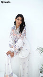 NF-349781 White Printed 2Pc Suit