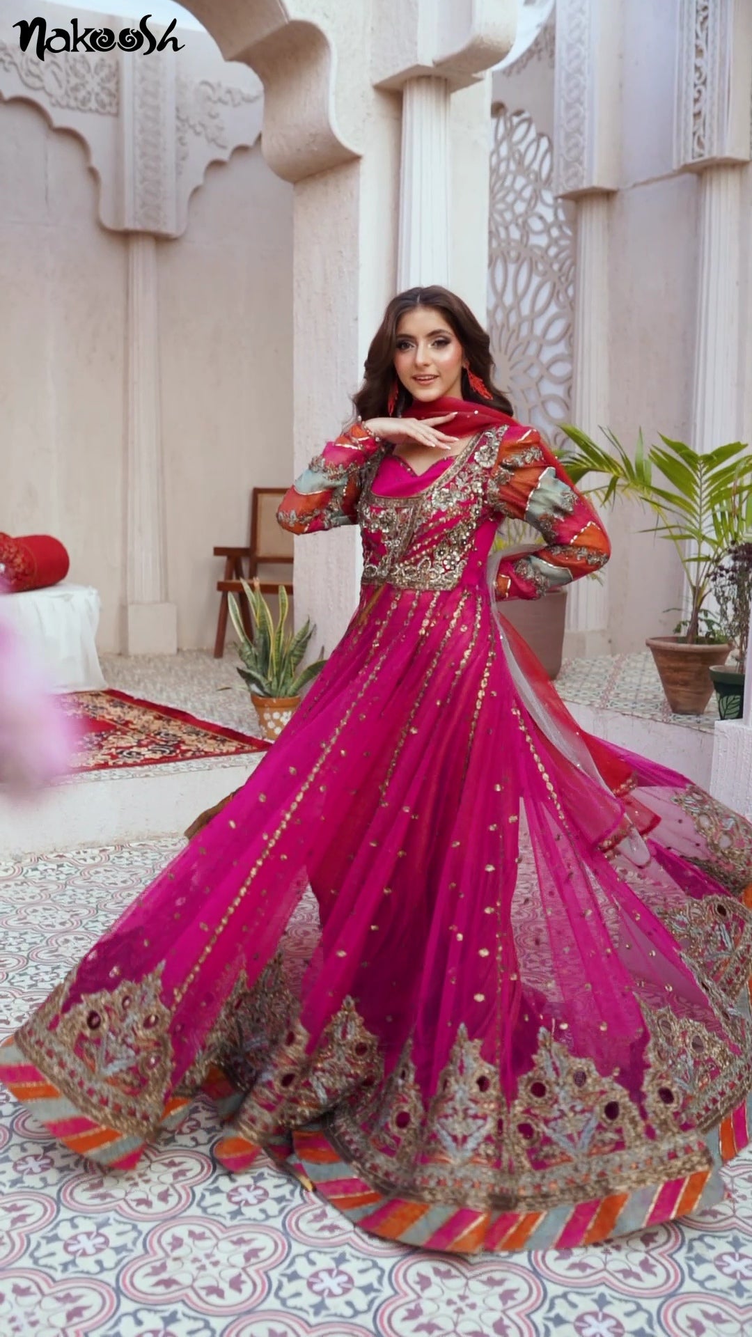 NB-5775 Shocking Pink 4pc dress