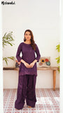 NF-6502 Purple Farshi Lawn Stitched 2pc Suit