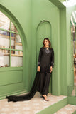 NF-5946 Black Silk Stitched 2pc Suit