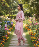 NF-5950 Baby Pink Cotton Stitched 2pc Suit