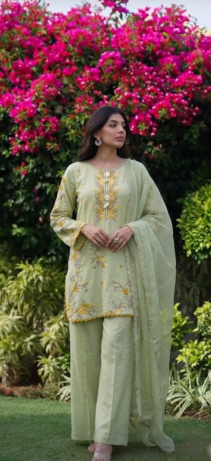 NF-6587 Pista Cotton Stitched 2pc