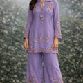 NF-6588 LIlac Cotton Stitched 2Pc Suit