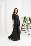 NF-6497 Black RawSIlk Stitched 2PC