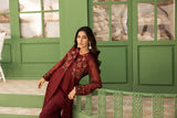 NF-6308 Maroon Chiffon Coat Style Stitched Shirt