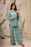 NF-6050 Ferozi Cotton Voile 2pc Stitched Suit