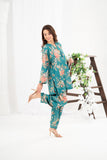 NF-Flower Sea Green Printed 2Pc