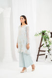 NF-6738 Ferozi Cotton Net 2Pc Stitched Dress