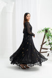 NF-6663 Black Chiffon Stitched Frock