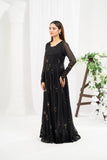 NF-6663 Black Chiffon Stitched Frock
