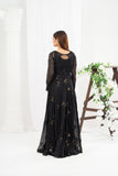 NF-6663 Black Chiffon Stitched Frock
