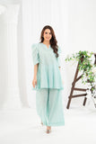 NF-Sky Blue Daisy Print Stitched 2PC