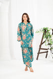 NF-Flower Sea Green Printed 2Pc