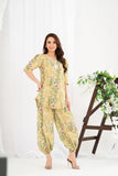 NF- 6694 Lemon Printed Sitiched 2Pc