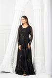NF-6663 Black Chiffon Stitched Frock
