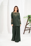 NF-6692 Bottle Green Silk Stitched 2Pc