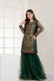 Nf-4719 Green ghararah 2pc suit