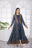 NF-5004 Teal Jacquard Stitched Coat