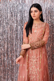 NF-4322 Rust Chiffon Long Stitched Shirt