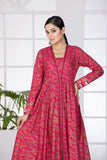 NF-113 Shoking Pink Printed Long Stitched Shirt