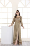NF-4595 Beige Jacquard Long Stitched Shirt