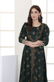 NF-4589 Dark Green Lawn Stitched Frock