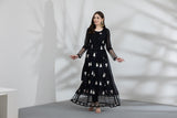 NF-5026 Black Chiffon Stitched Shirt