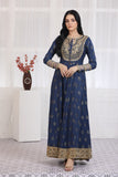 NF-5059 Royal Blue Jacquard Stitched Frock