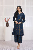 NF-5127 Teal Silk Stitched 2Pc Suit