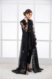 NF-4447 Black Net Long Stitched Shirt