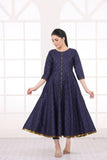 NF-72 Blue Printed Stitched Frock