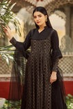 NF-4707 Black Chicken Long Stitched Frock