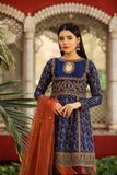 NF-4485 Ink Blue Jacquard Stitched Shirt